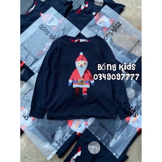 Áo Thu Bé Trai Ông Già Noel Sequin Navy HaM