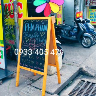 Bảng menu hai mặt 60x120 cm Tặng , hộp phấn màu bông lau bảng và bảng treo cửa