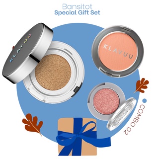 Combo Makeup KLAVUU 02 Gồm 01 Urban Cushion + 01 Phấn mắt + 01 Phấn Má Cao Cấp