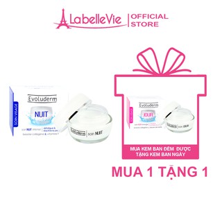 Kem dưỡng trắng da ban đêm Evoluderm bổ sung Collagen và Vitamin cho làn da rạng rỡ 50ml
