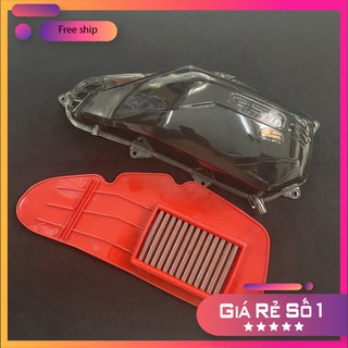 [GIÁ SĨ] COMBO ỐP LỌC GIÓ TRONG SUỐT + LỌC GIÓ THÉP SỬ DỤNG CHO VARIO, CLICK THÁI, AB 125 TRỞ LÊN