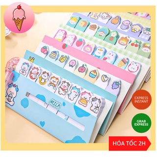 Combo 120 Miếng Giấy Ghi Chú Nhiều Màu Sắc Dễ Thương - S9K183