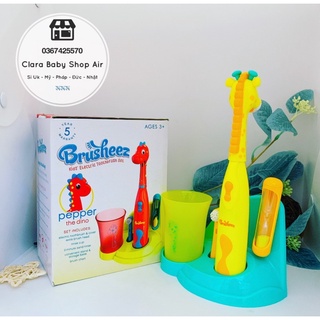 (Air ✈️ Mỹ) SET BÀN CHẢI ĐIỆN BRUSHEEZ CHO BÉ TỪ 3 TUỔI
