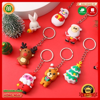 Móc khoá noel, móc khoá 3D chủ đề giáng sinh dễ thương, cute chất liệu silicon phù hợp làm quà noel N023