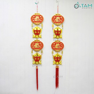 Dây treo Tết lồng đèn song ngư cỡ lớn D145cm T-DTRT-60