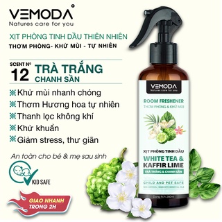 [Mã BMBAU50 giảm 7% đơn 99K] Xịt phòng tinh dầu Trà Trắng Vemoda giúp thơm phòng, thanh lọc không khí, thư giãn