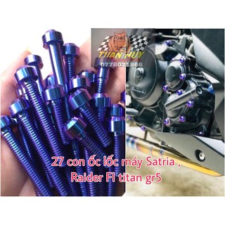 27 con ốc lốc máy Titan Gr5 cho Satria Fi , Raider