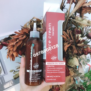 [#inebrya ]TINH CHẤT PHỤC HỒI TÓC HƯ TỔN KERATIN ELIXIR OIL INEBRYA 200ML