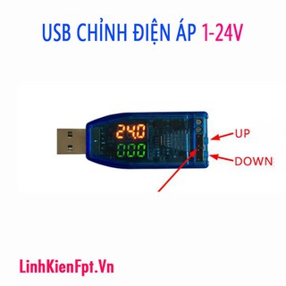 USB điều chỉnh điên áp 1-24V