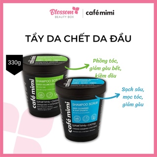 Tẩy da chết da đầu Cafe mimi rất sạch cho tóc dầu, bết