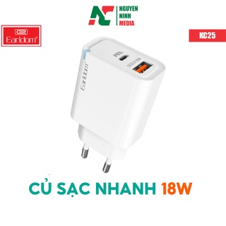 Củ Sạc Nhanh Quick Charge 3.0 18W Earldom ES - KC25 - Hàng Chính Hãng