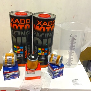 Combo Nhớt Xado Luxury Moto Racing Oil 10W-40 + Lọc Nhớt Suzuki Yamaha Chính Hãng