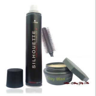 Combo gôm Silhouette và sáp Clay wax tặng kèm lược tạo kiểu