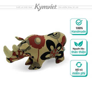 Đồ Chơi Nhồi Bông Hình Tê Giác Mẹ Kymviet 100% Handmade Cotton [TGM-2102]