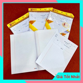Giấy Kiểm Tra Kẻ Ngang Hồng Hà (20 tờ kép / tập) Mã Số 4933A