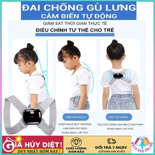[Bảo Hành 1 Đổi 1] Đai lưng chống gù lưng cao cấp Nhật Bản cảm biến rung thông minh, màn led LCD báo chỉ số
