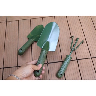 Bộ Xẻng Làm Vườn 3 Món - Màu quân đội