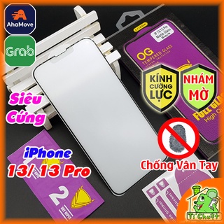 [Nhám Siêu Cứng] Kính CL Chống Vân Tay iPhone 13/ 13 PRO 6.1" Cường Lực 2.5D FULL Màn Viền Kính Bóng