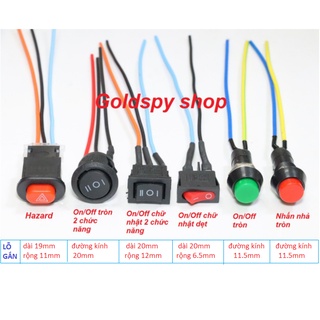 [Mã LIFEAUMAY giảm 10% tối đa 30k đơn 150k] Công Tắc Xe Máy 6 loại ON/OFF - Nhấn Nhả - Hazard ( giá 1 chiếc)
