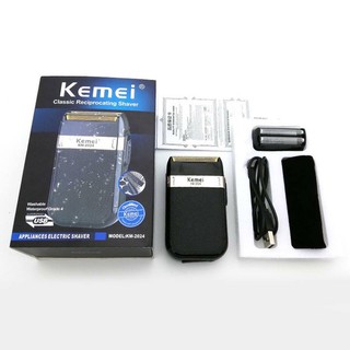 Máy cạo râu, cạo khô cao cấp Kemei 2024 chống nước