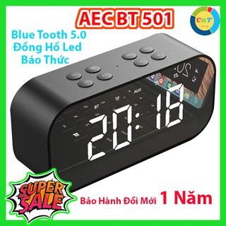 [Mã ELHACE giảm 4% đơn 300K] Loa Bluetooth - Đồng Hồ Led - Cao Cấp AEC-BT-501 Hàng Chính Hãng BH đổi Mới 12 Tháng