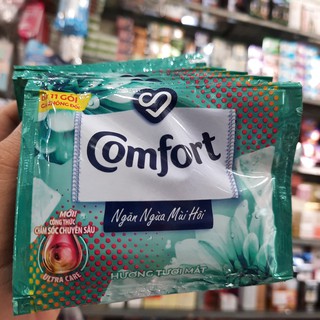 Nước xả vải Comfort Ngăn ngừa mùi hôi Hương Tươi Mát dây (gói 20ml)