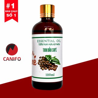 Tinh dầu Cafe CANIFO (100ml) nguyên chất, Tinh Dầu Cà Phê Treo Xe ô tô, giúp khử mùi oto, Thơm phòng ngủ, khách sạn