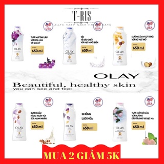 [650ml-364ml-USA] Sữa tắm Olay Mỹ 650ml -Hoa lan-Muối- Lan-hạnh nhân-vàng- ĐEN(LÃO HOÁ) - Nhập khẩu chính hãng