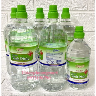 Nước Muối sinh lý Vĩnh Phúc Natri Clorid 0.9% 1000ml ( Chai 1 Lít ) vệ sinh miệng mũi họng