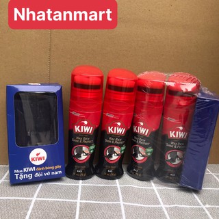 Combo Xi nước đánh giầy KIWI màu đen 75ml ( khô nhanh ) – Tặng kèm vớ nam