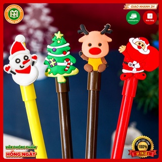 Bút bi mực nước giáng sinh văn phòng phẩm đồ dùng học tập làm quà noel N01