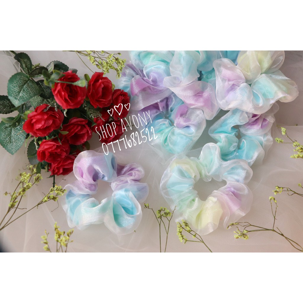 Cột vải scruchie cầu vòng limit