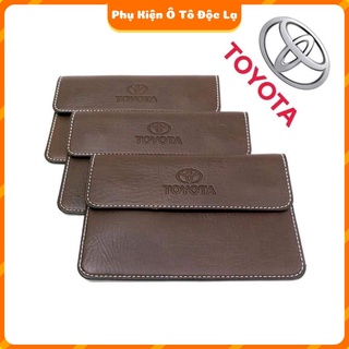 Ví da đựng giấy tờ xe ô tô, giấy đăng kiểm logo hãng TOYOTA cao cấp