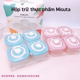 Khay trữ đông, hộp đựng đồ ăn dặm cho bé MISUTA 120ml dùng được trong lò vi sóng