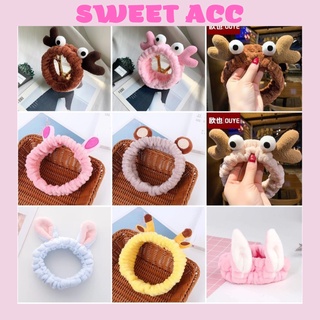 Băng đô đội đầu băng đô rửa mặt hình tai thỏ mắt cua cà rốt cute ngộ nghĩnh