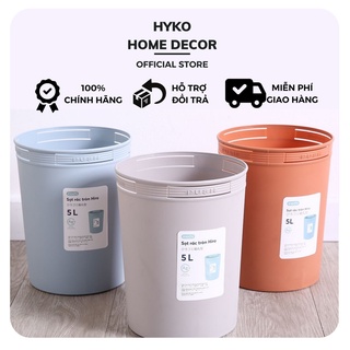 (3 Size) Sọt rác nhựa tròn Hiro I NOCHI 5L - 10L - 15L, nhưa tròn cho gia đình văn phòng xã