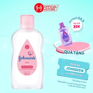 [Mã FMCGMALL -8% đơn 250K] Dầu mát xa dưỡng ẩm Johnson's baby oil pink 200ml - 100980003