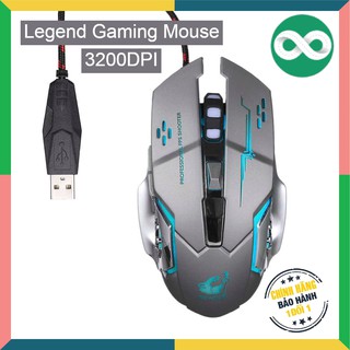 [GIÁ HỦY DIỆT] Chuột Gaming FREE WOLF V5 led 7 màu cực đẹp chuyên game, dây siêu bền