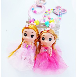 Đồ chơi búp bê Chibi chân ngắn đầm ngắn 12Cm, búp bê chibi trang trí bánh sinh nhật