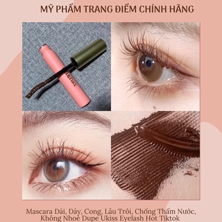 Mascara Màu Nâu Tối Dupe Ukiss Dài, Dày, Cong, Lâu Trôi, Chống Thấm Nước, Không Nhoè