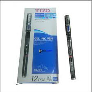 Hộp 12 Bút gel 0.5 Tizo loại đẹp màu xanh