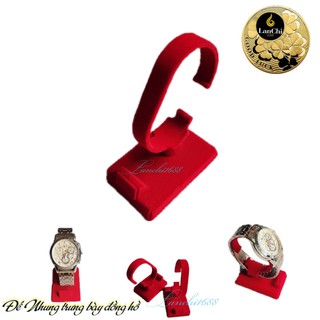 10 Cái ĐẾ NHUNG TRƯNG Bày ĐỒNG HỒ,kệ trưng bày,giá đỡ đồng hồ