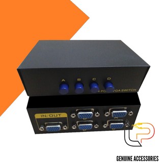 Bộ gộp VGA 4 vào 1 ra - Swich VGA 4 CPU dùng chung 1 màn hình