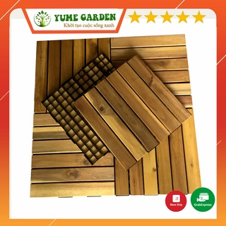 Sàn gỗ tự nhiên ban công (30x30x2.5cm) - sàn gỗ sân vườn - sàn gỗ ngoài trời