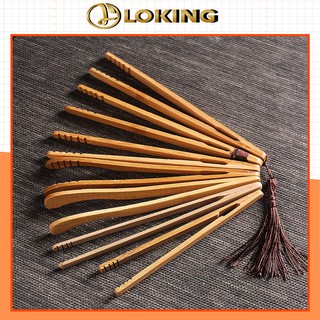 Kẹp gắp trà bằng tre tự nhiên loại cong/thẳng cao cấp, tiện dụng - LOKING