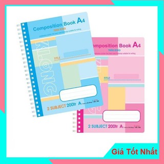 Sổ Tay Lò Xo Kép Klong 200 Trang Khổ A4 Mã số 386 - Tập Sổ Tay Kẻ Ngang Lịch Sự Sang Trong