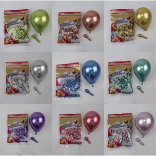 Combo 100 vỏ bóng chrome siêu nhũ 5” 12cm