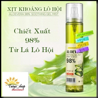 Xịt khoáng lô hội Aloe Vera Soothing Mist 98% Organia Hàn Quốc