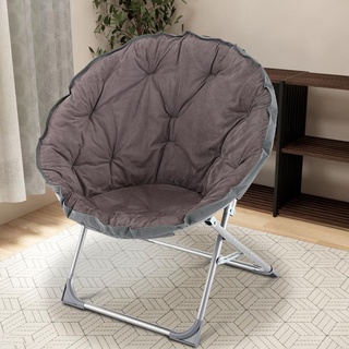 HomeBase FURDINI Ghế ngồi thư giãn bằng vải có thể gấp gọn W82xH85xD70cm màu xám