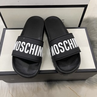 [Ảnh+Video thật] Dép Moschino Đế Cao Su 4 cm - Dép Quai Ngang Nam Nữ Cao Cấp Hottrend 2022